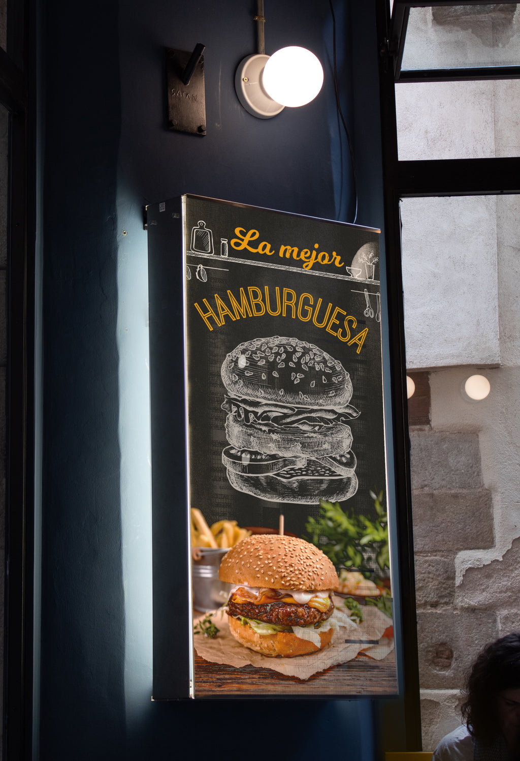 Cartel Hamburguesa 100 % Personalizable
