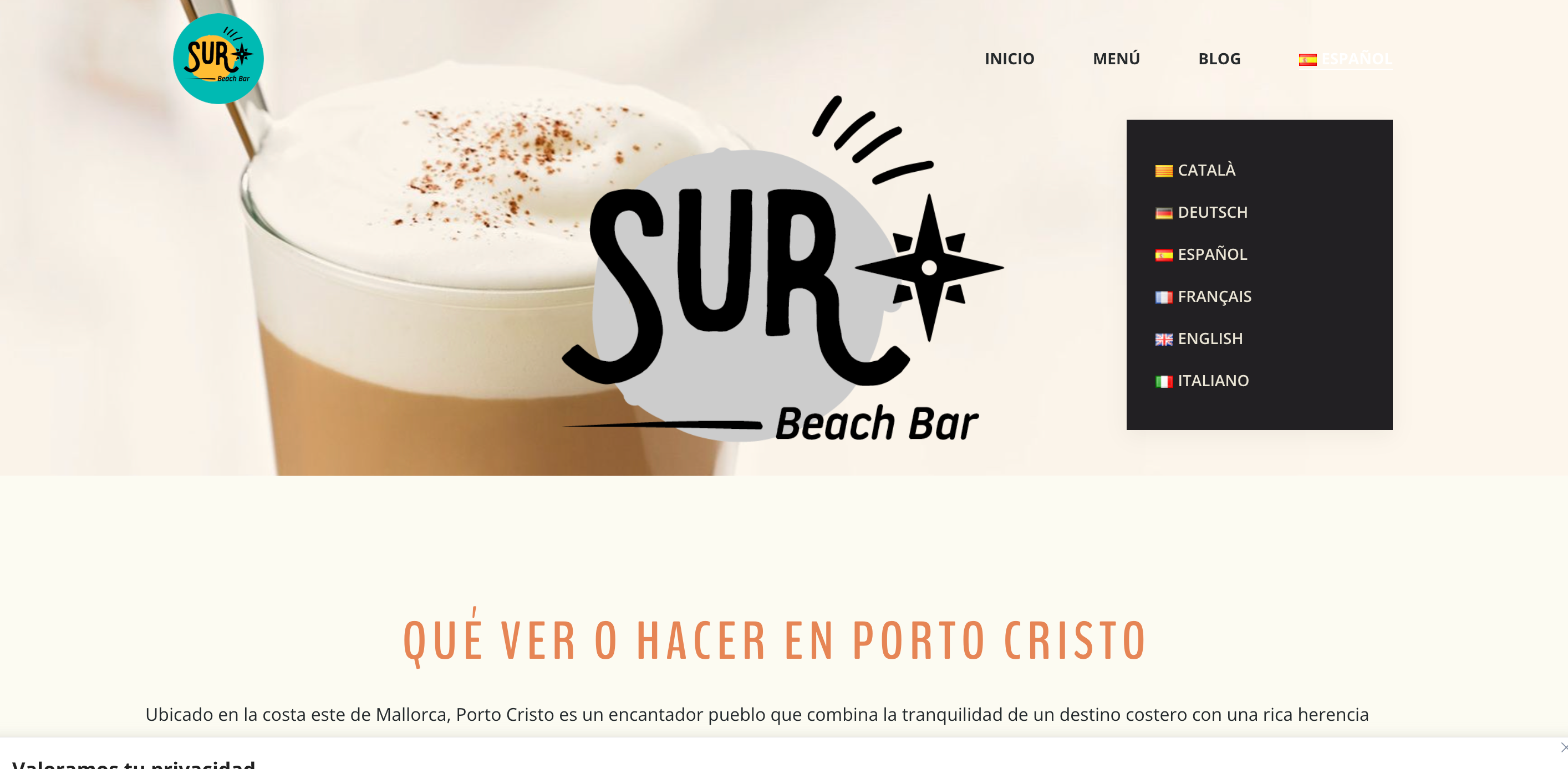 Página web para restaurantes