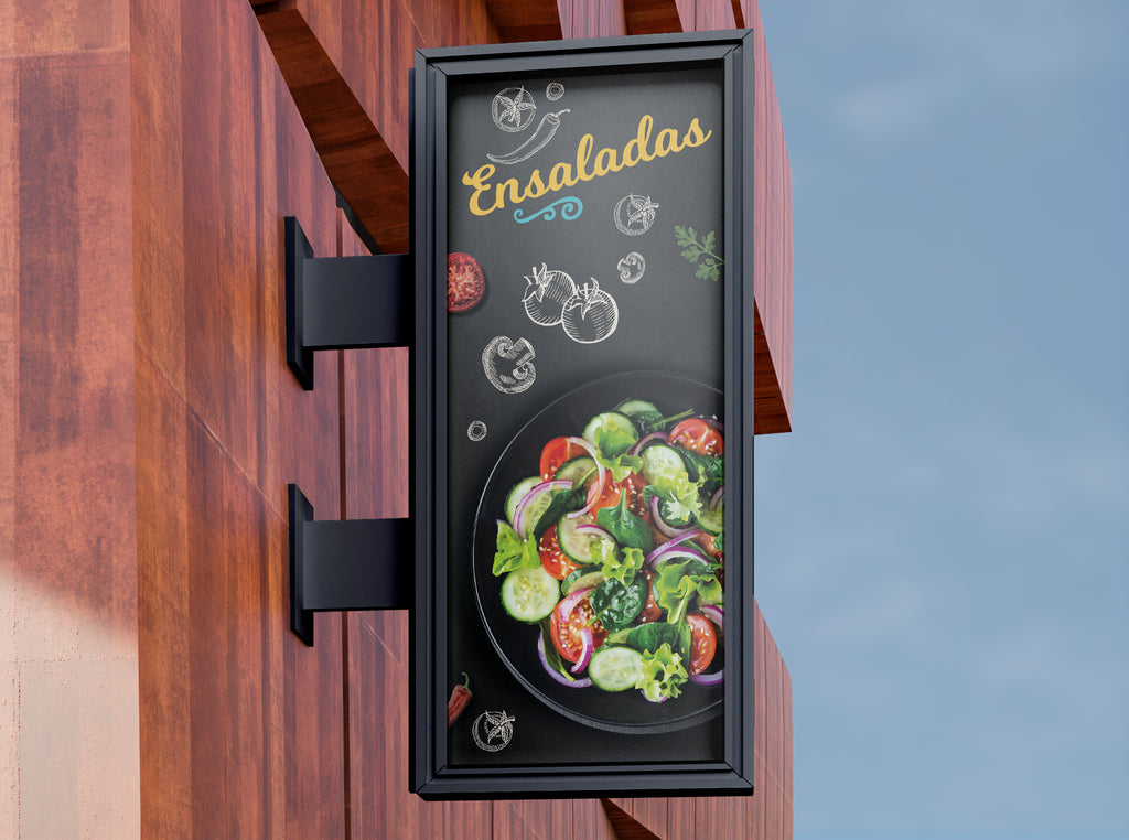 Cartel Decorativo “Ensaladas” – Estilo Chalkboard o Pizarra para Bar y Restaurante