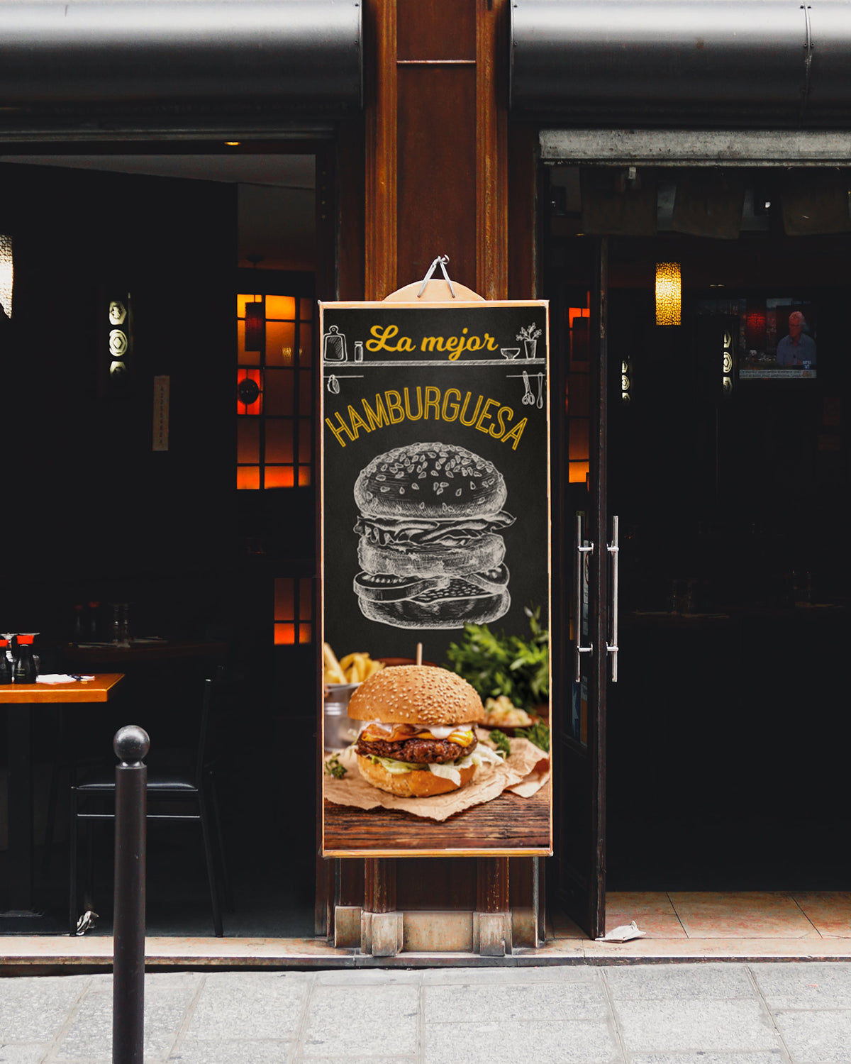 Cartel Hamburguesa 100 % Personalizable
