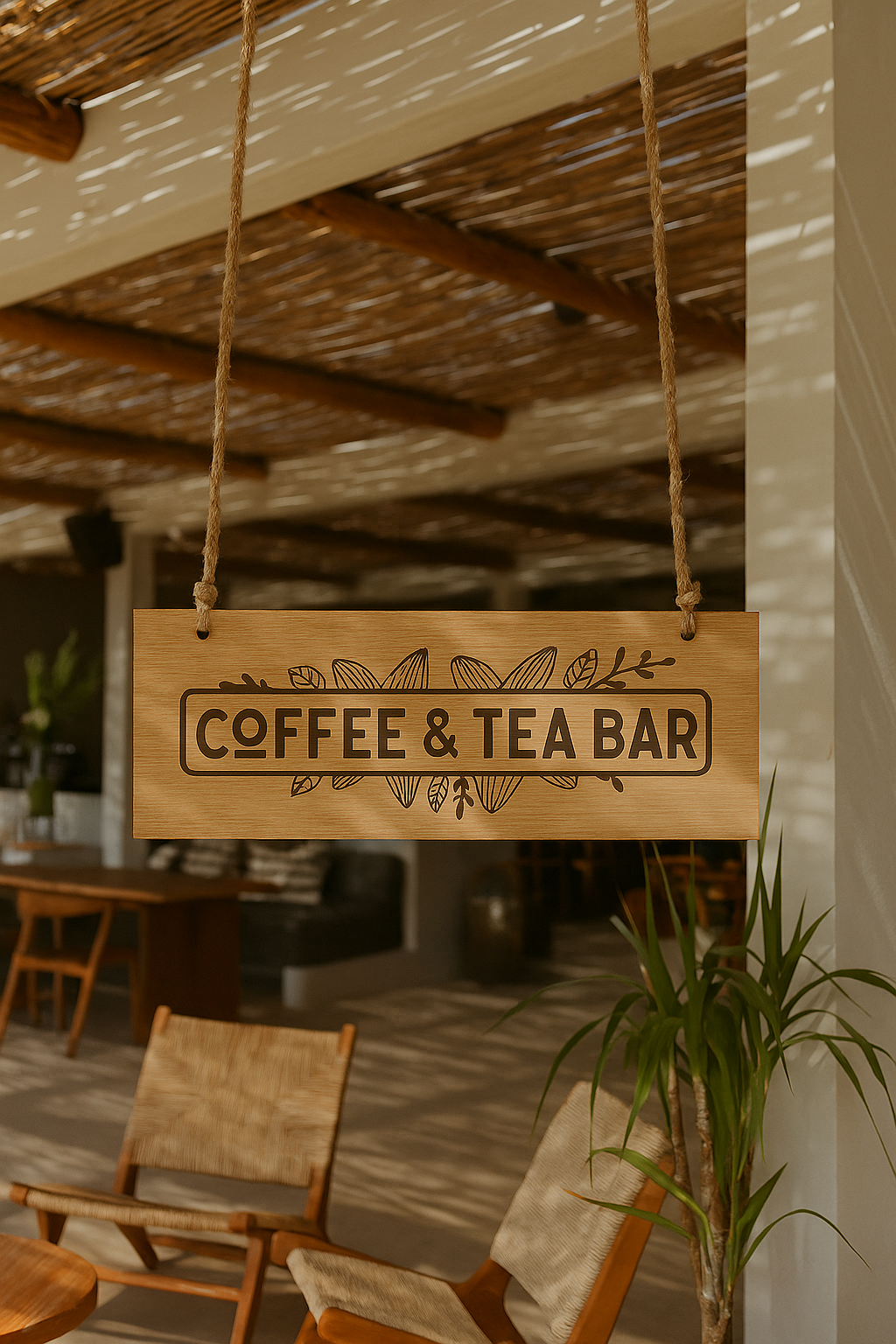 Letrero Coffee & Tea Bar – Diseño Digital para Imprimir o Cortar
