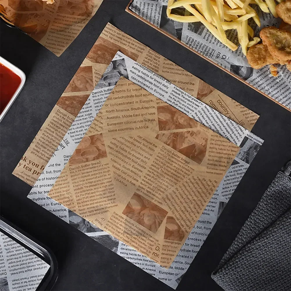 Hojas de papel encerado resistente al aceite