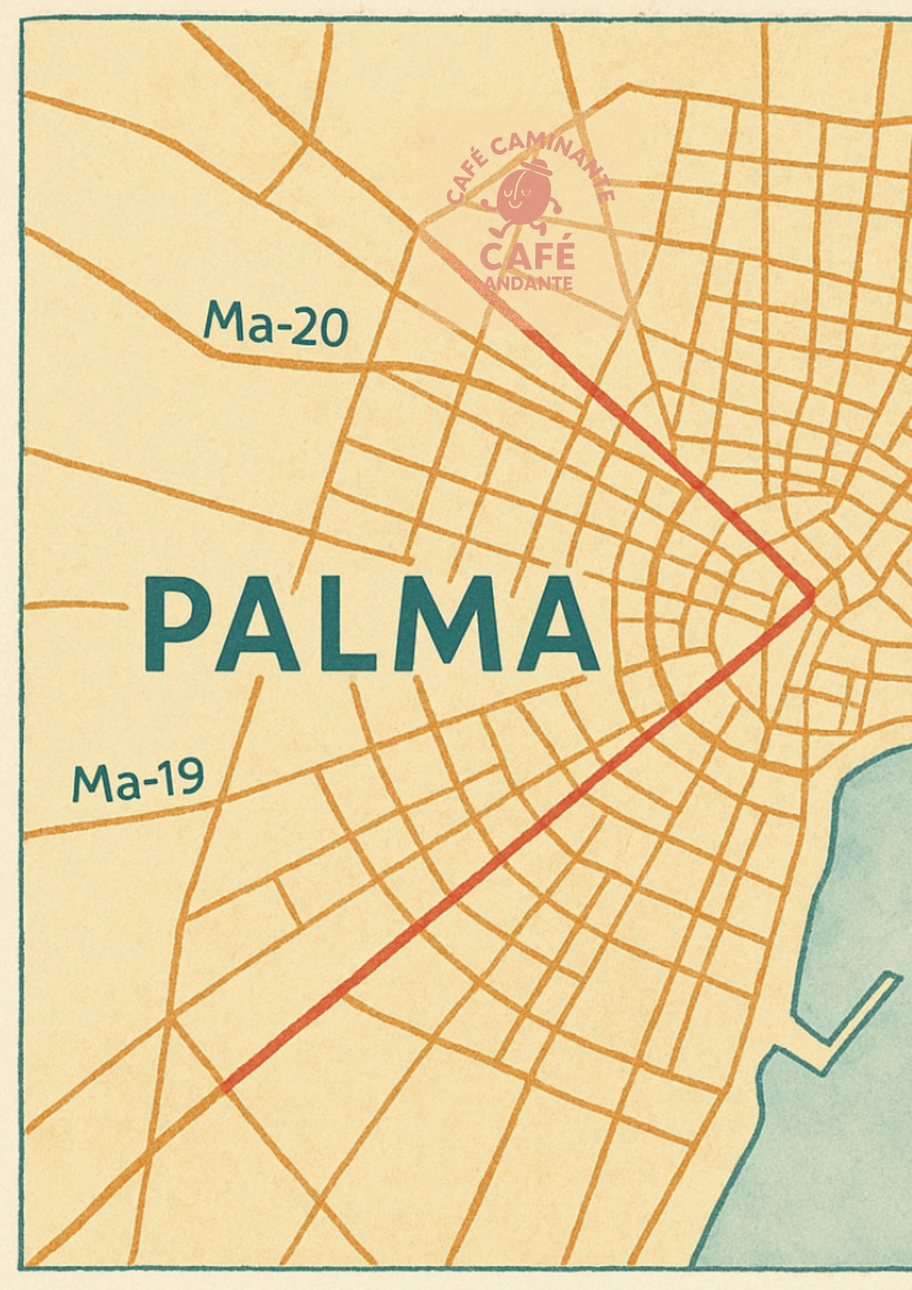 Mapa Ilustrado Personalizado – Estilo Mediterráneo