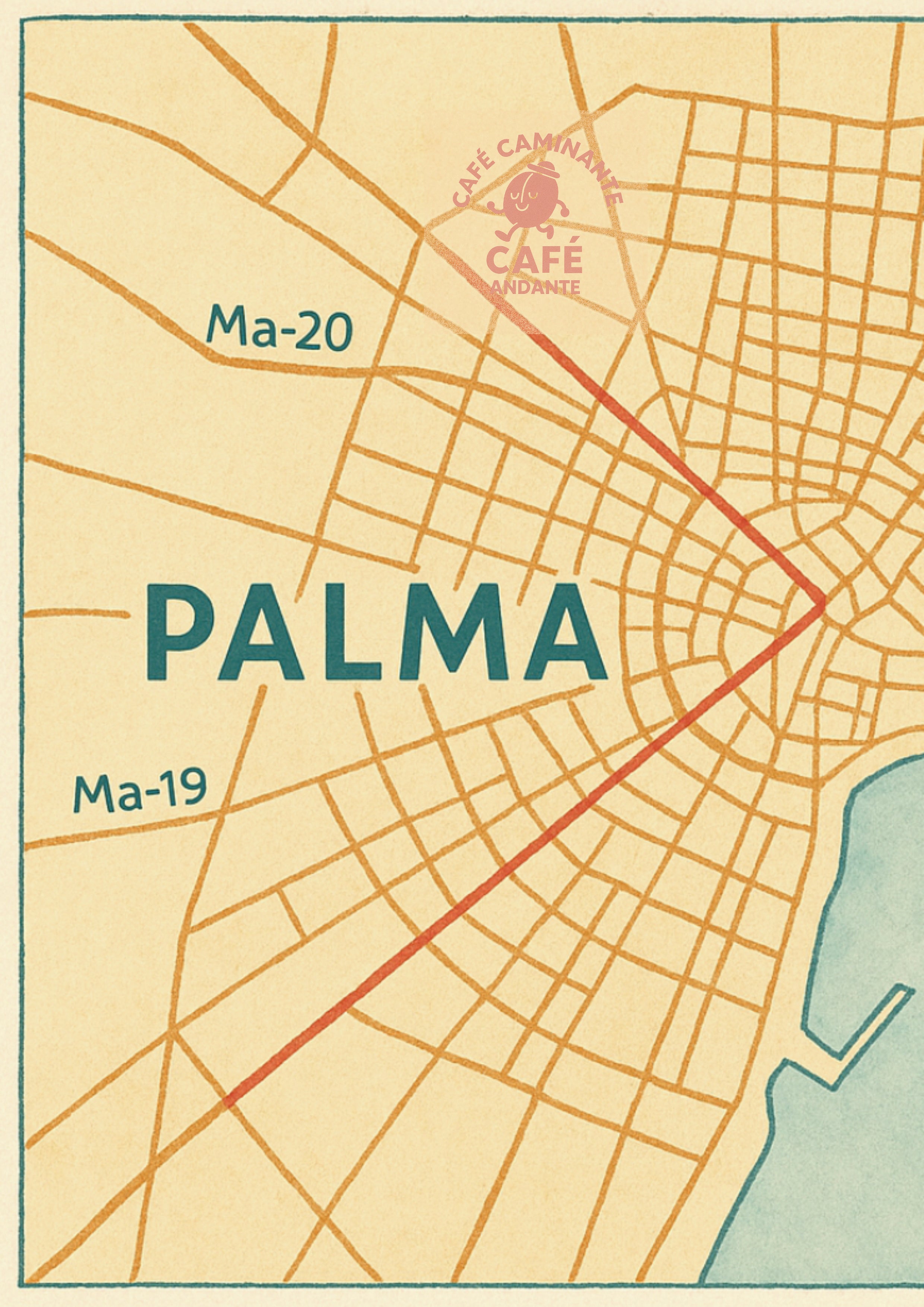 Mapa Ilustrado Personalizado – Estilo Mediterráneo
