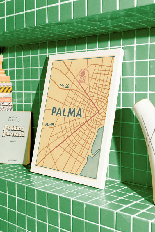 Diseño de mapa personalizado de Palma de Mallorca