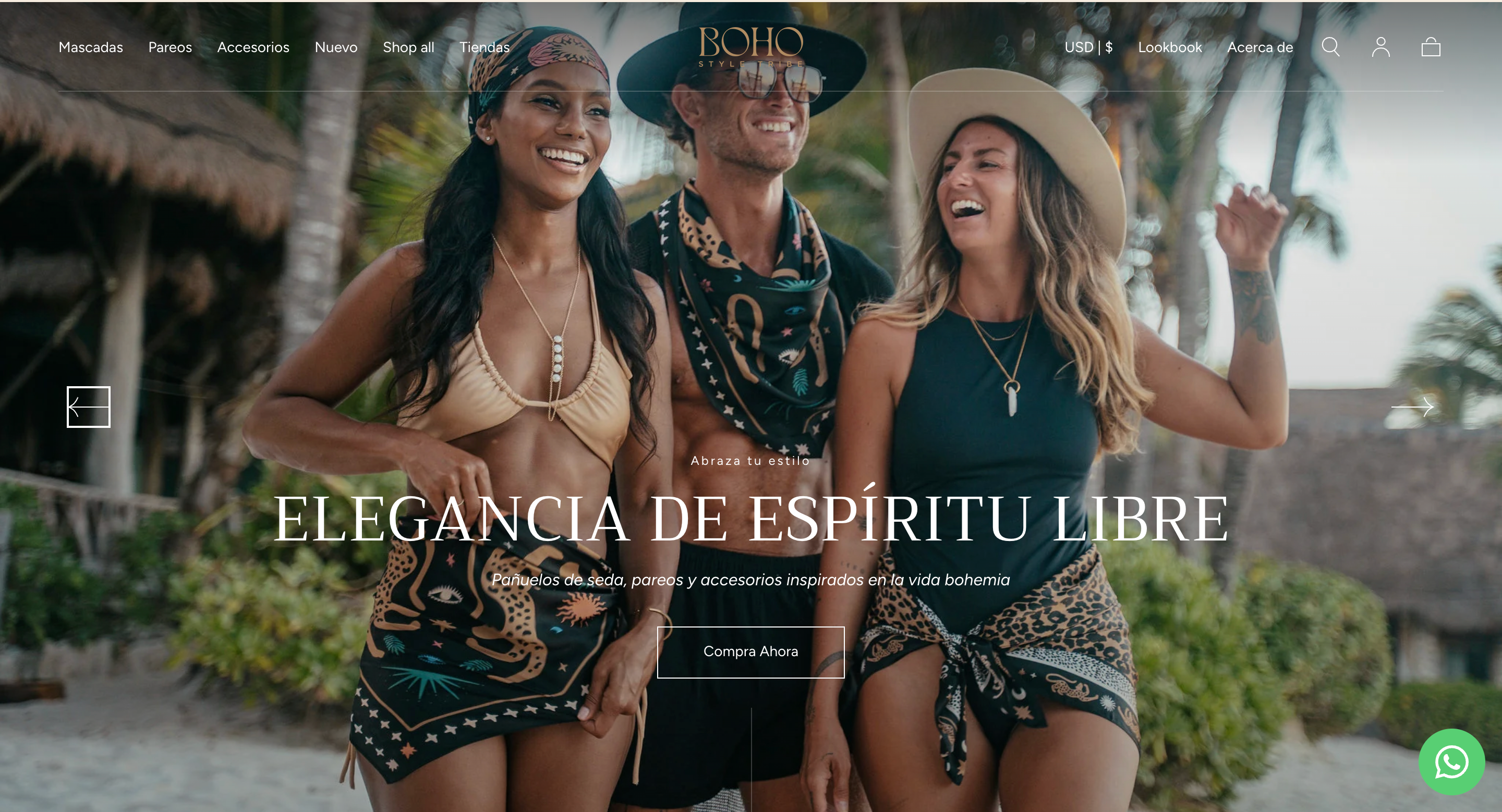 Diseño de tienda Shopify de Bohostyle Tribe